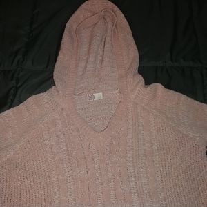 hooded soft knit sweater